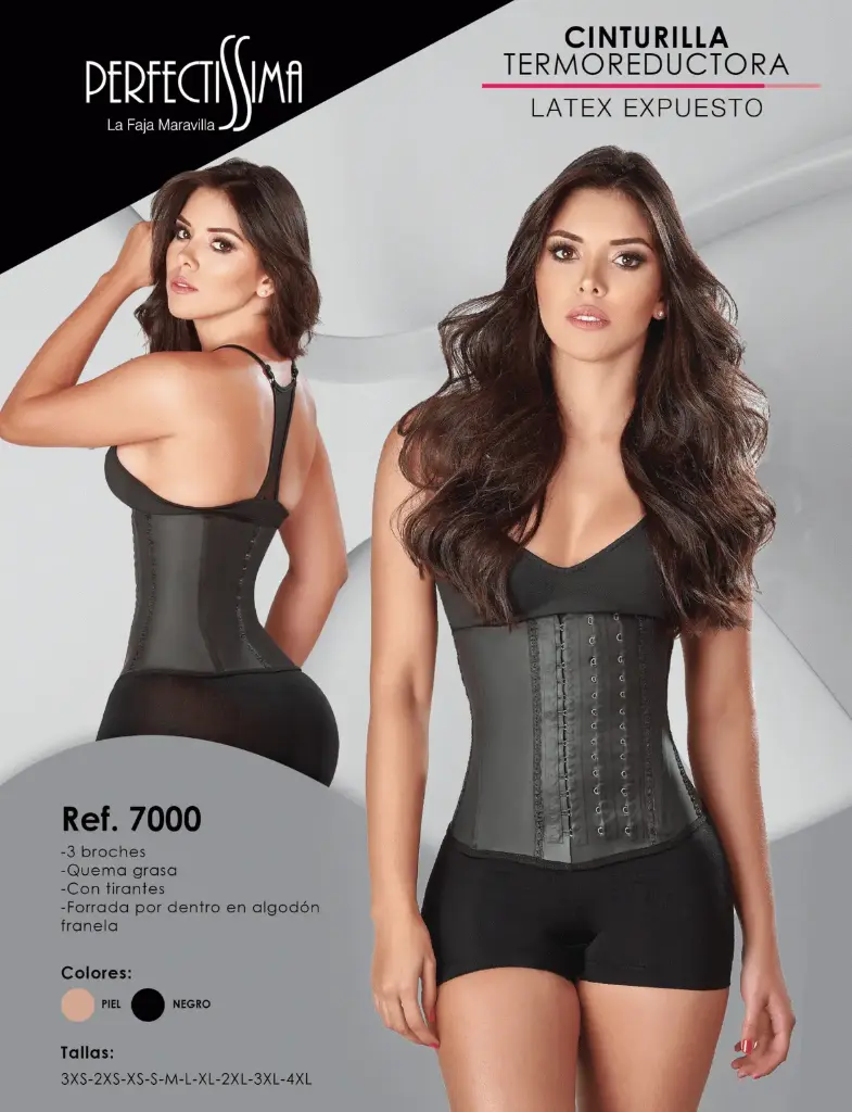 [7000-P3XS] Latex Cinturilla TermoReductora - Latex Expuesto (Piel, 3XS)