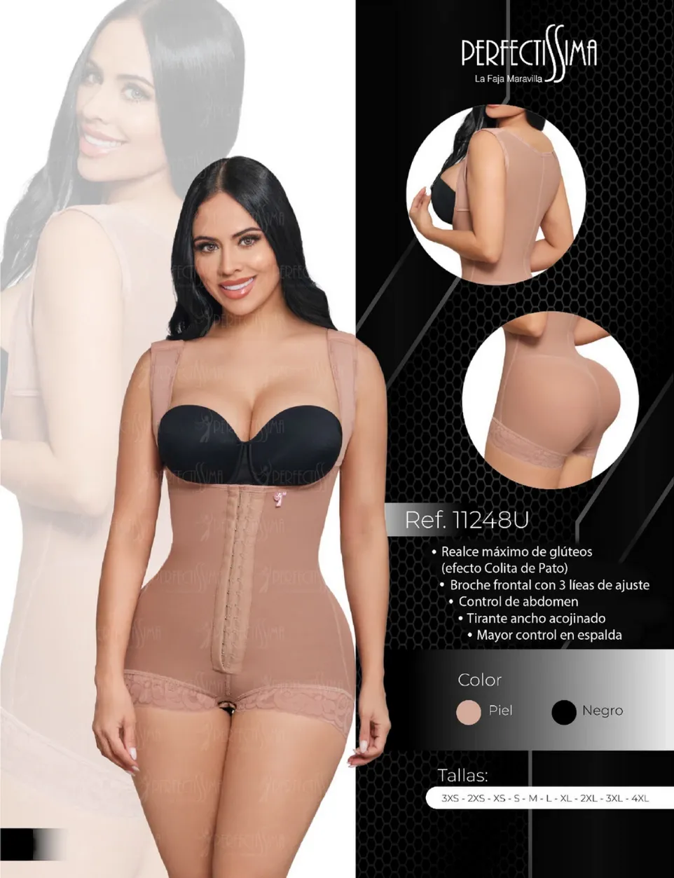 Faja Ultra Invisible - Alta - Cachetero - Tirantes (Piel, 3XS)