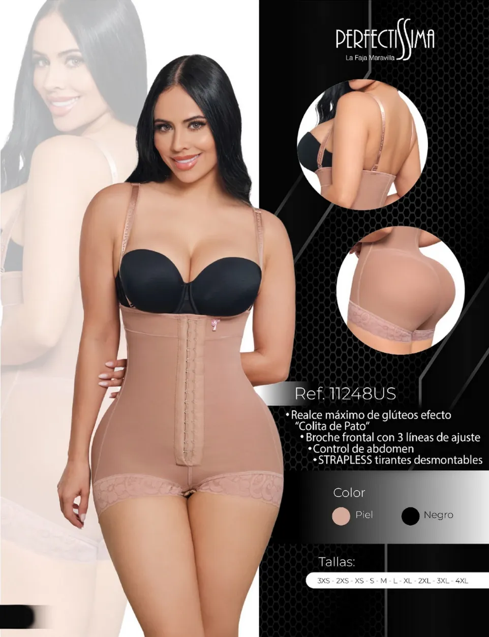 Faja Ultra Invisible - Corta - Cachetero - Strapless (Piel, 3XS)