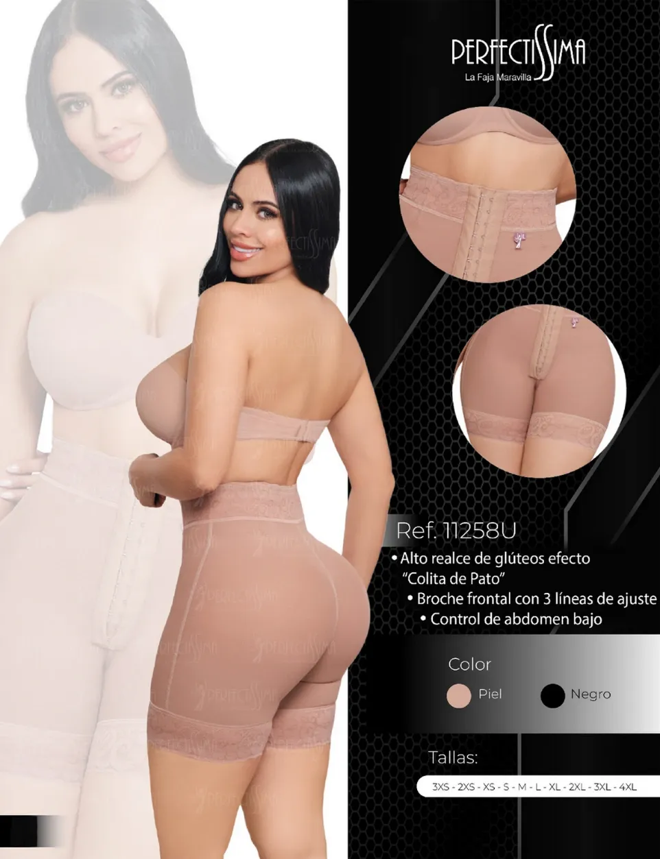 Short Ultra Invisible - Básico - Broches (Piel, 3XS)