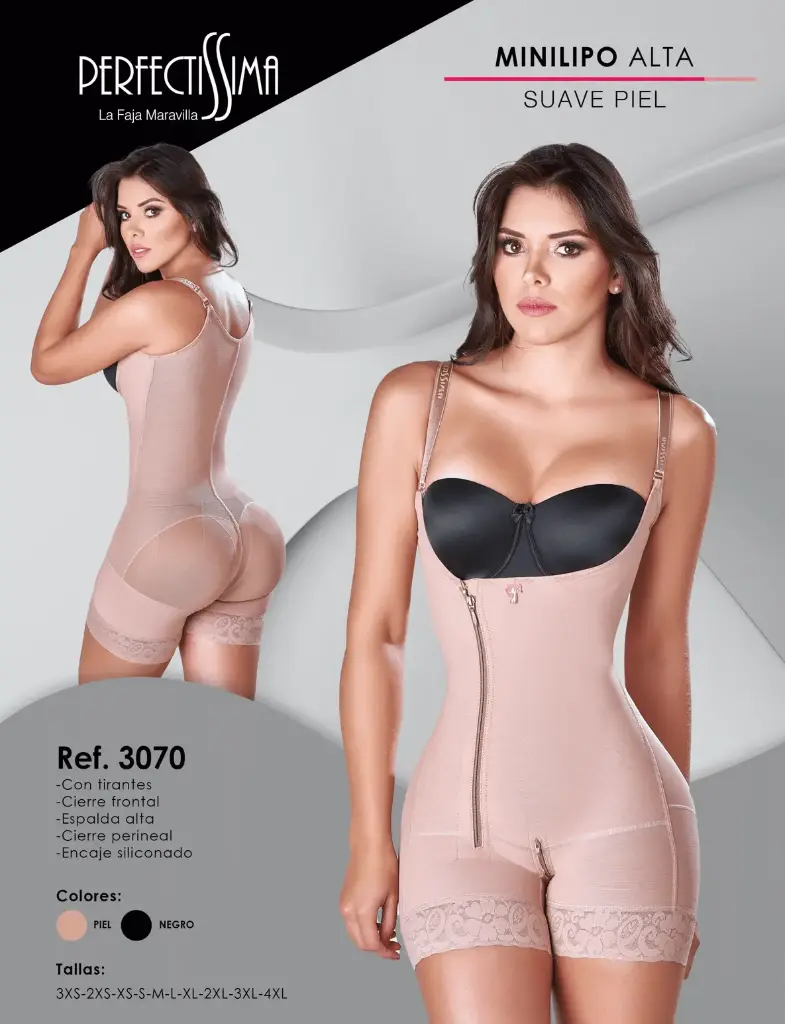 Faja MiniLipo - Alta - Tirantes - Suave Piel (Piel, 3XS)