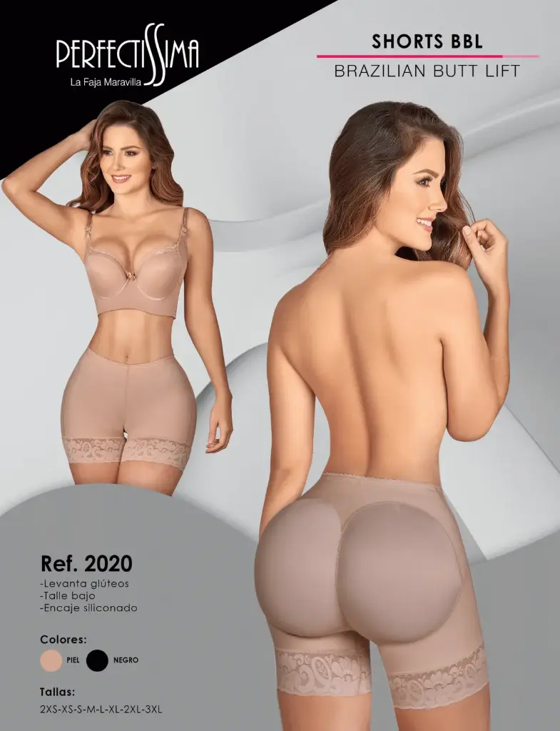 Short BBL - Brazilian Butt Lift (Piel, 2XS)