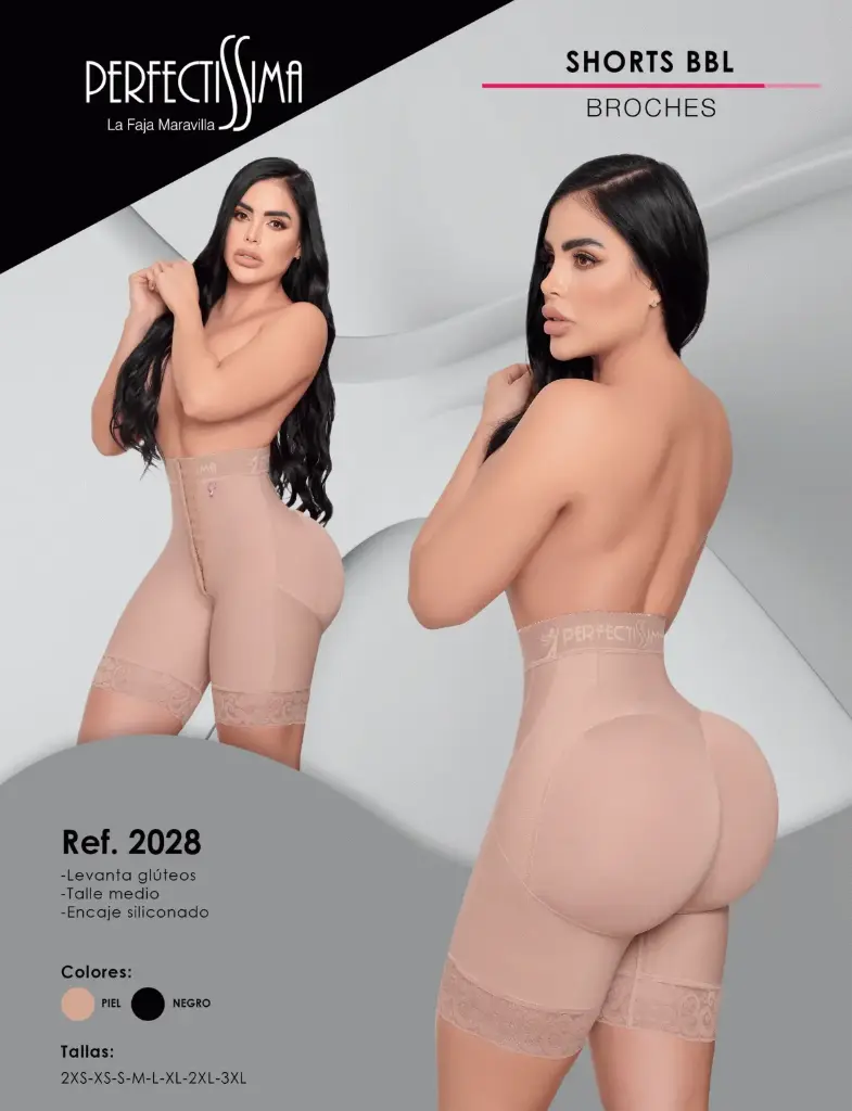 Short BBL - Broches (Piel, 2XS)