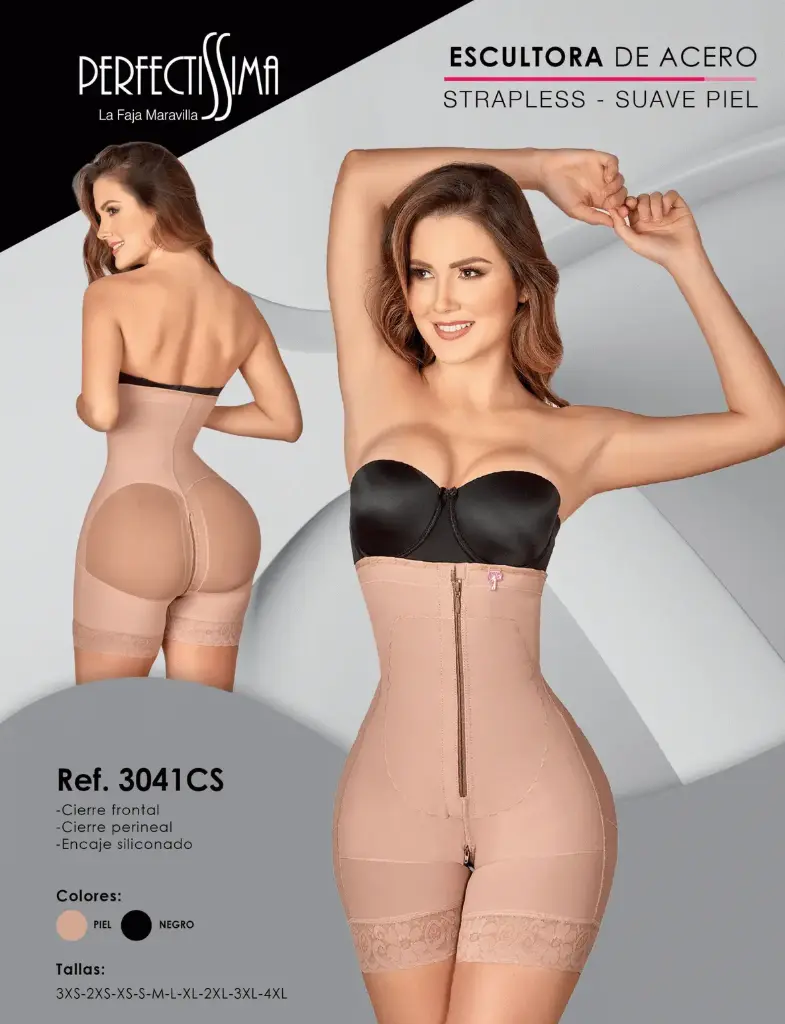 Faja Escultora de Acero - Strapless - Suave Piel (Piel, 3XS)