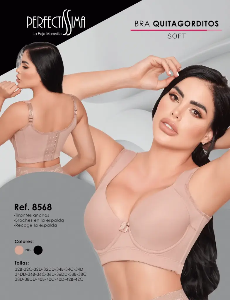 [8568-P32B] Brasier QuitaGorditos - Soft (Piel, 32B)